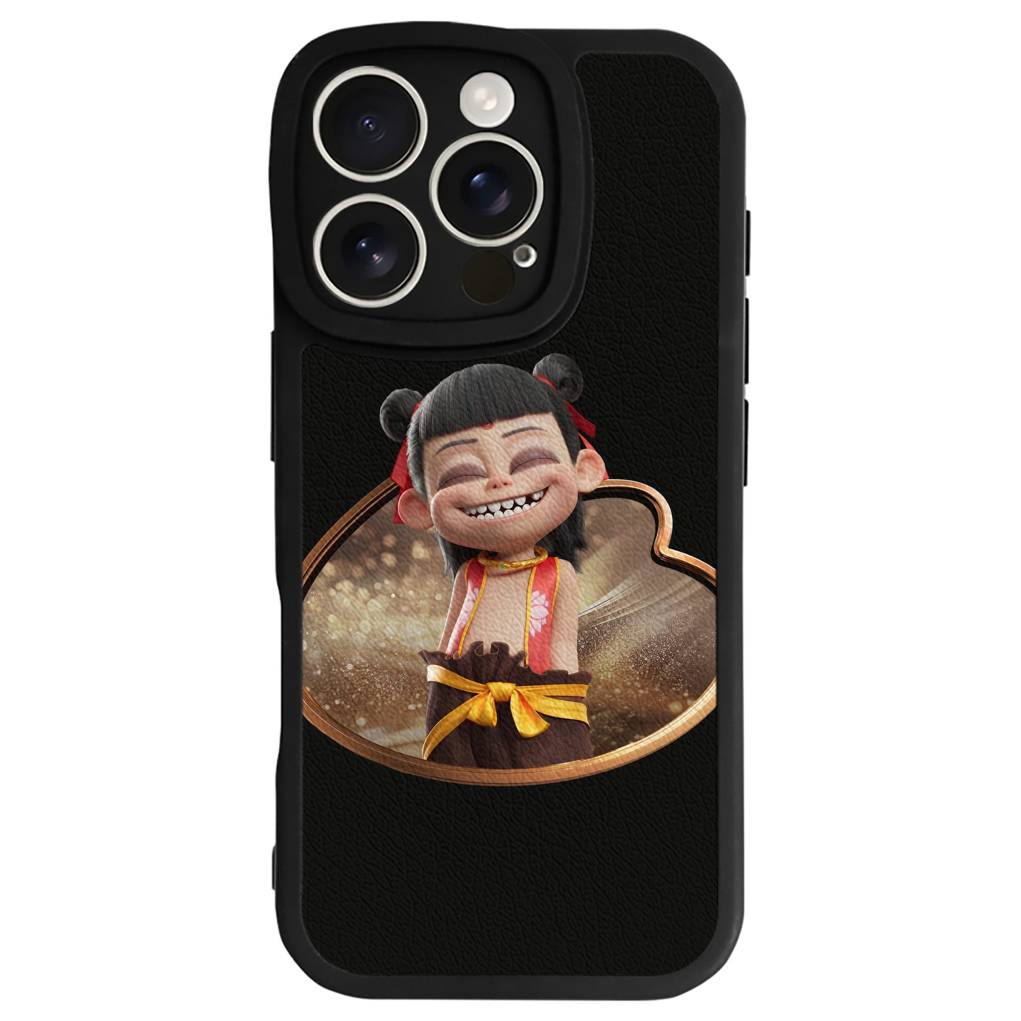 （画像用） Ne Zha 2 ナタ 魔童の大暴れ 【iPhone 16シリーズ対応】シリコンスマホケース（レザー調） 材質：シリコン